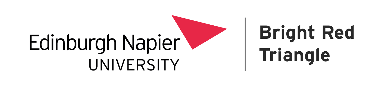 Edinburgh Napier University & Bright Red Triangle logo